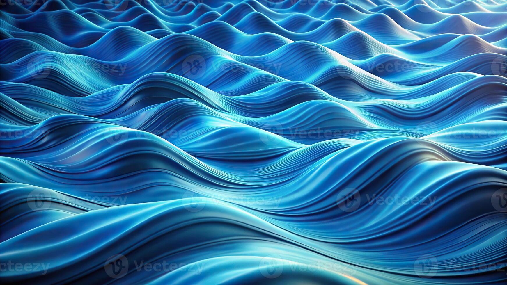 Abstract blue waves with a serene pattern photo