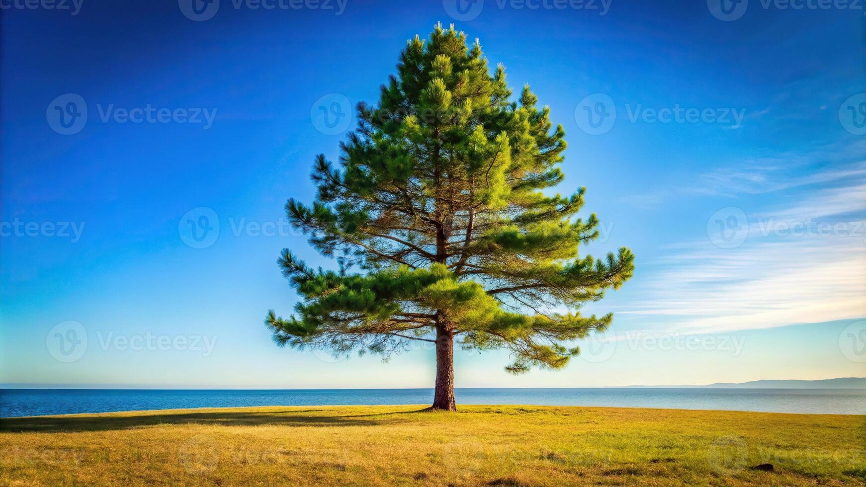 A close look at the intricate patterns of a pine tree trunk photo
