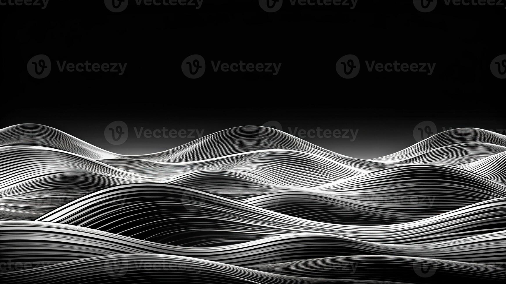 abstract black and white waves reflecting on surface of water photo