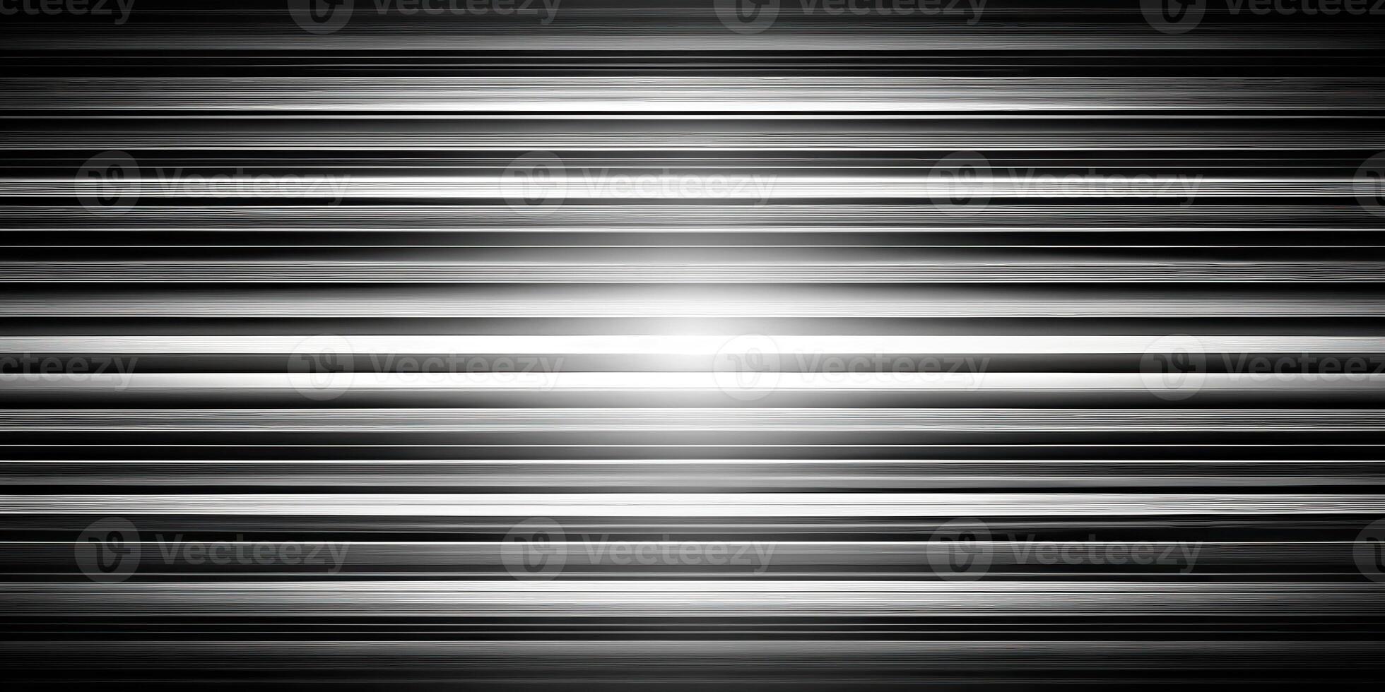 Abstract black and white background with horizontal stripes and streaks of light photo