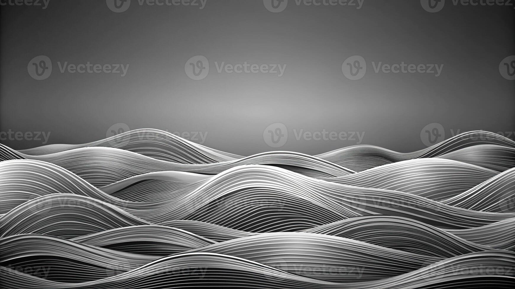 abstract black and white waves reflected photo