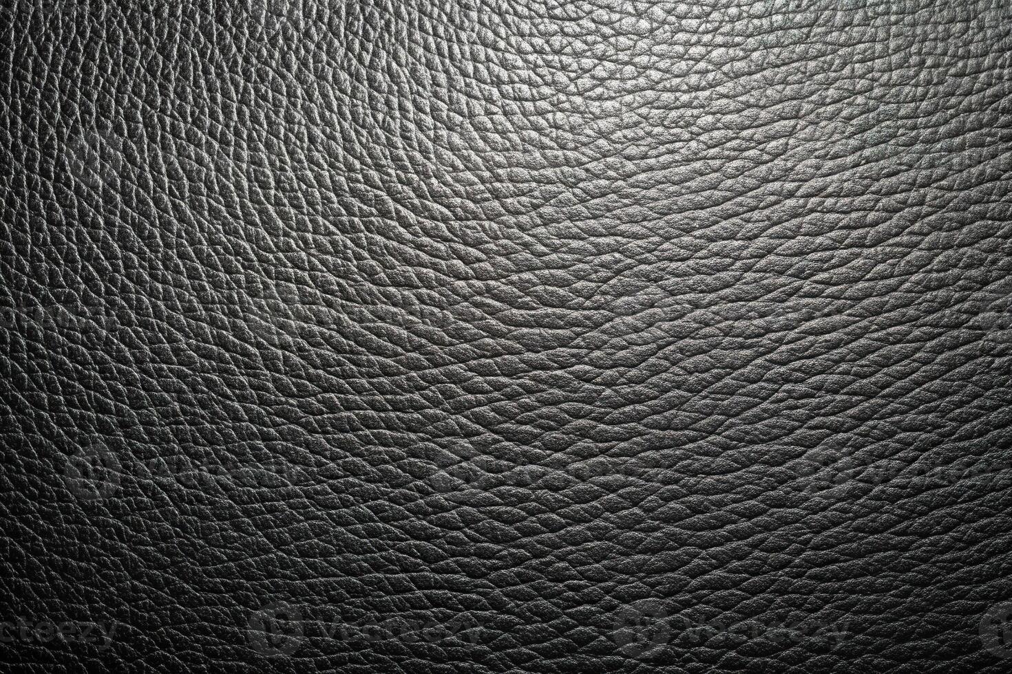Abstract black leather texture background with forced perspective photo