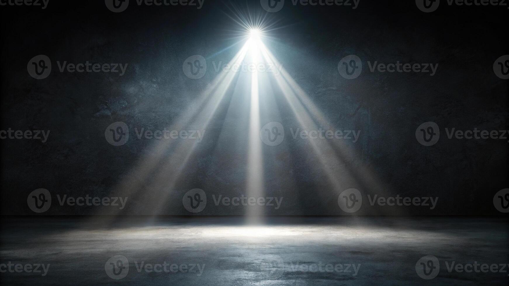 abstract black concrete background with light beams and smoke in a dark tone photo