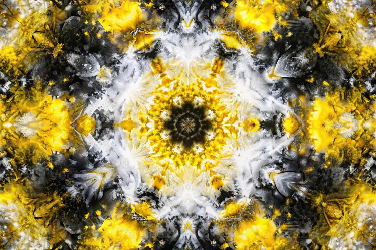Abstract black white yellow shapes texture photo