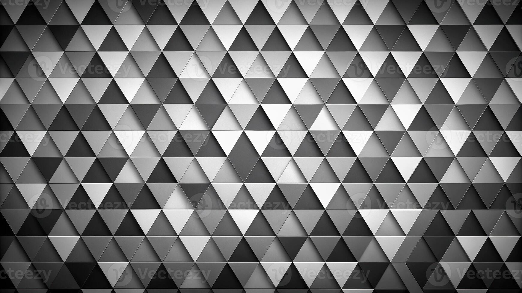 Abstract black white triangle pattern wide angle photo