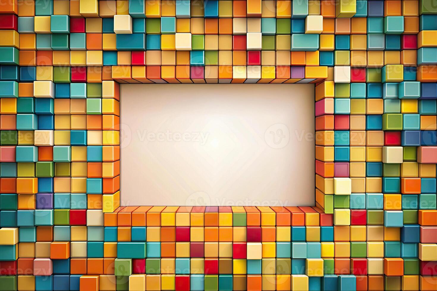 Abstract background with rectangles created from a unique point of view photo