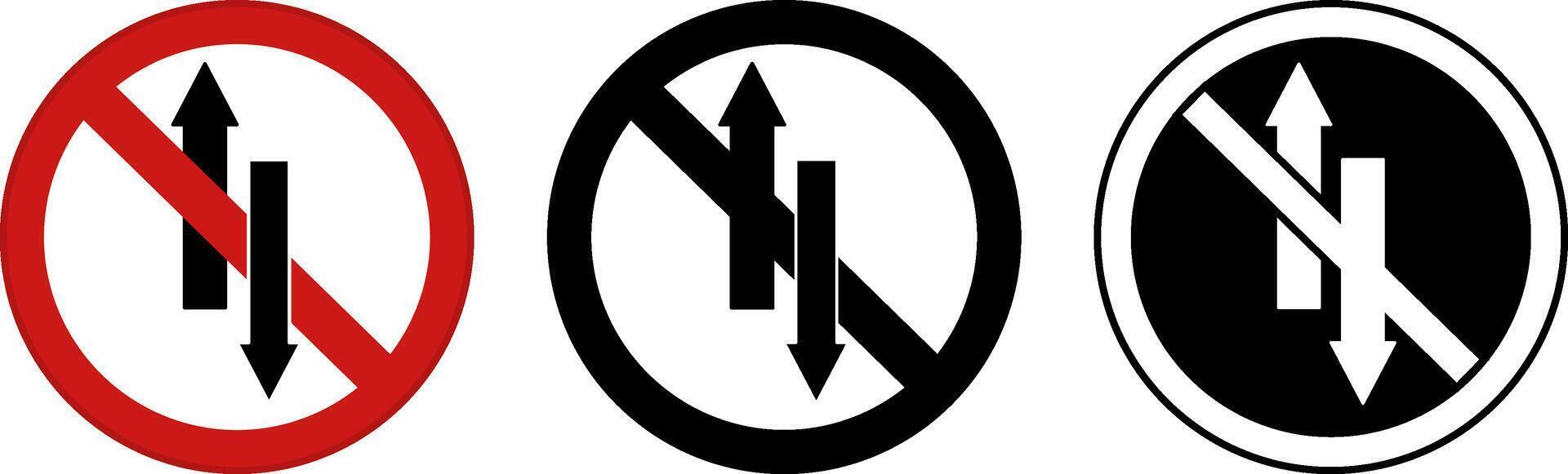One Way Signs. Warning Road Signs vector