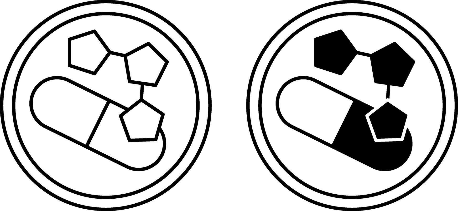 High Potency Minerals Icons. Black and White Icons. Label for Packaging of Medicines and Food Products vector