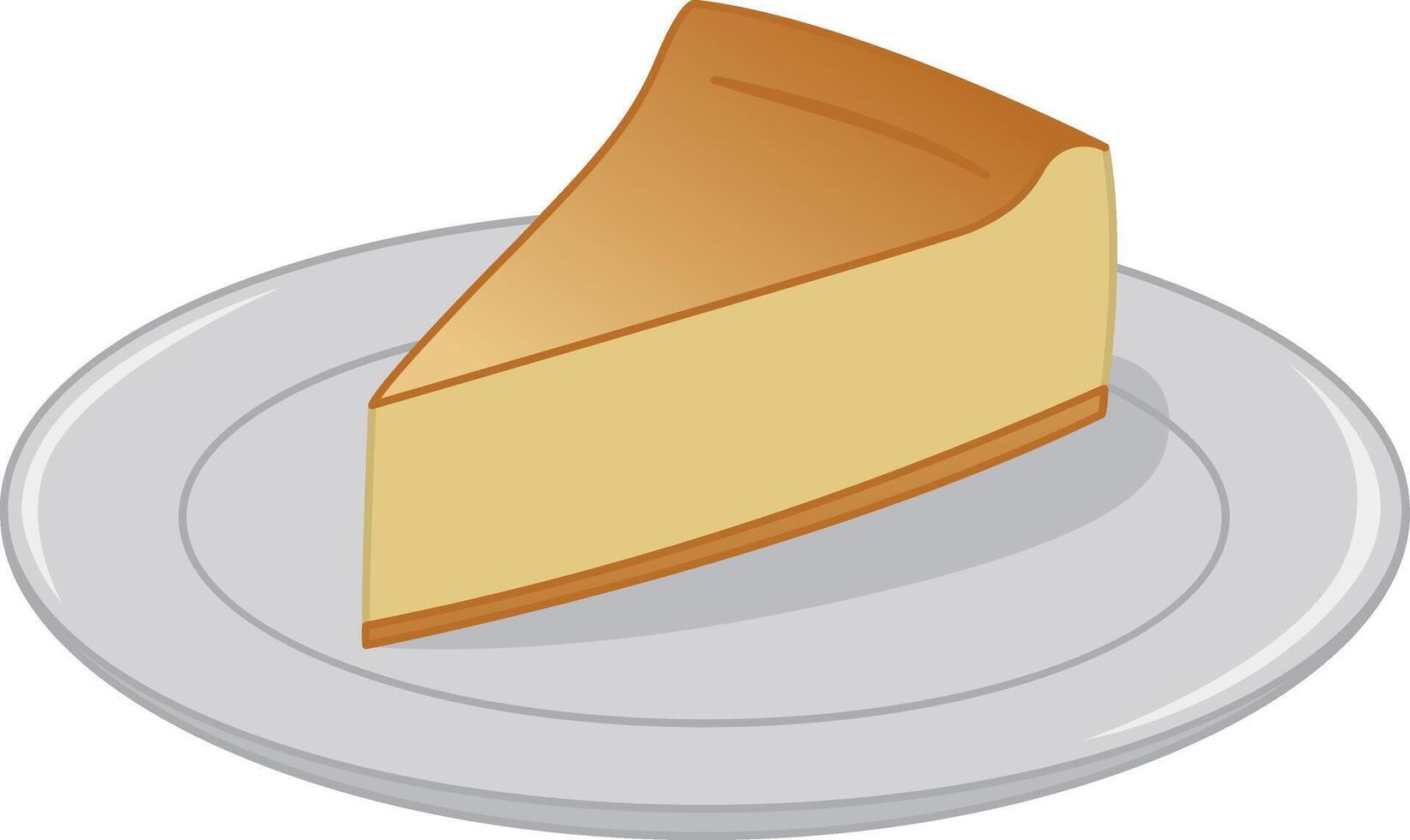 Delicious Piece of Pie on a Plate. Illustration of Sweet Pastries. Menu Design vector