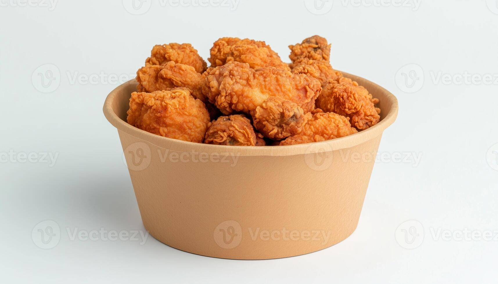 Fried Chicken on craft carton box meal delivery order on restaurant photo