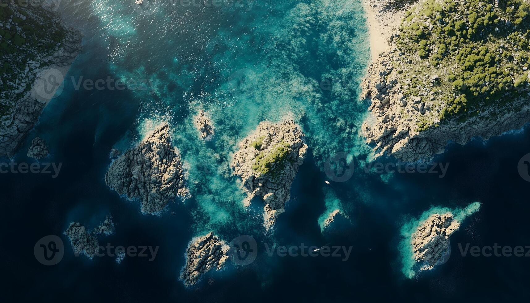 Marine and some little island top of view rock cliff stone coral nature landscape photo