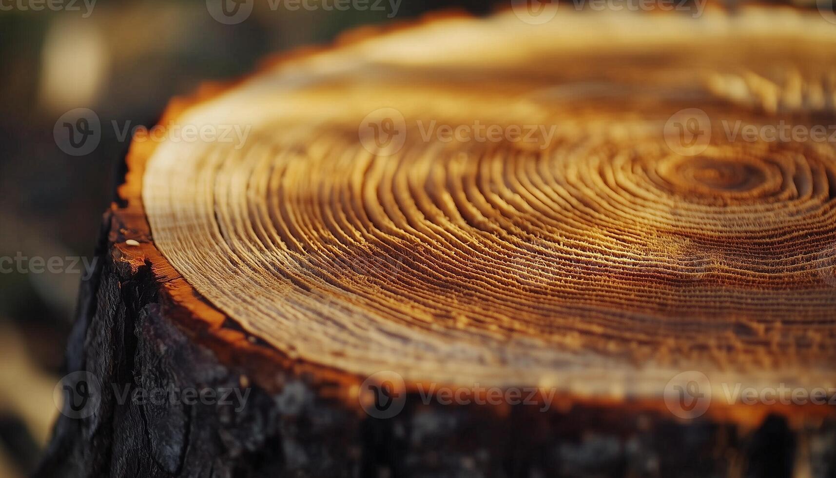 The lower part of the tree that was cut down blurred background photo