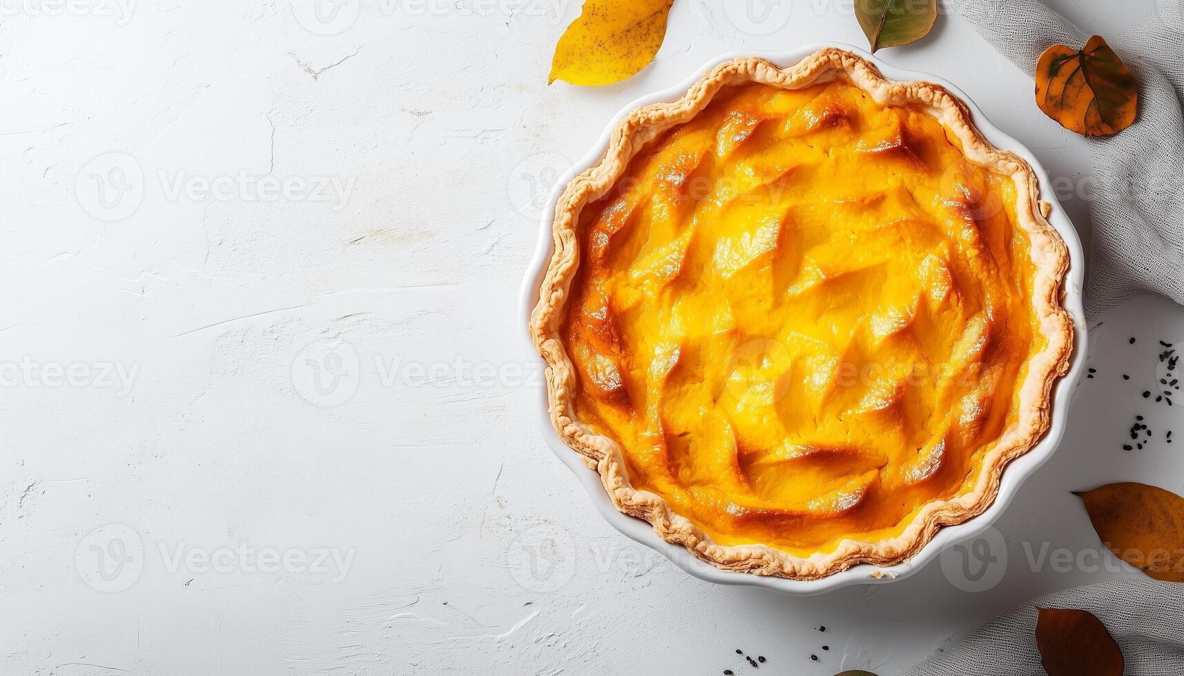 Pumpkin cheese cake pastry snack food homemade, dairy tart breakfast and tea time photo