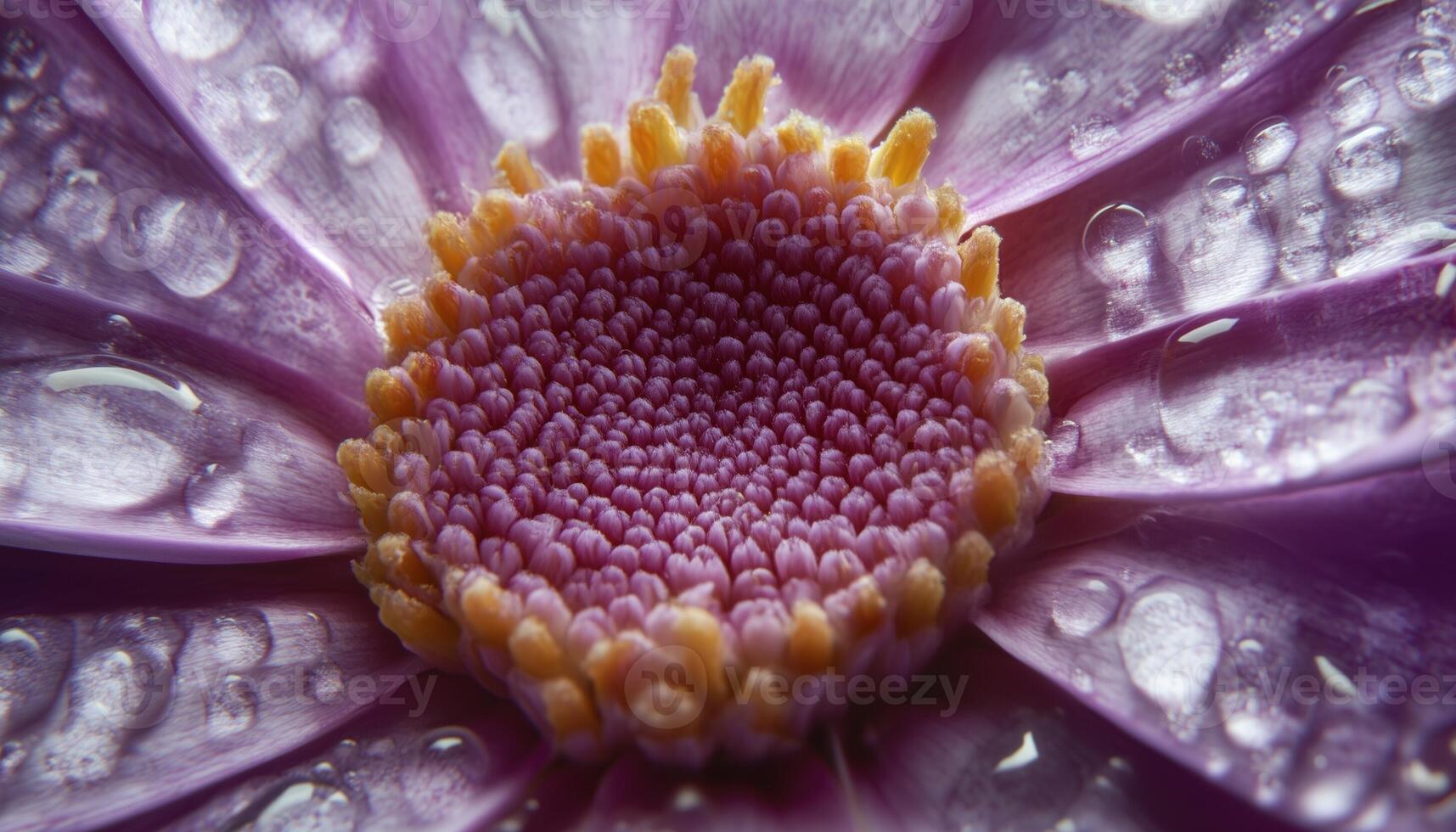 Aster extreme closeup macro photo petal purple flower
