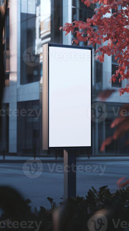Signboard sharp rounded mockup white and black frame for story background photo