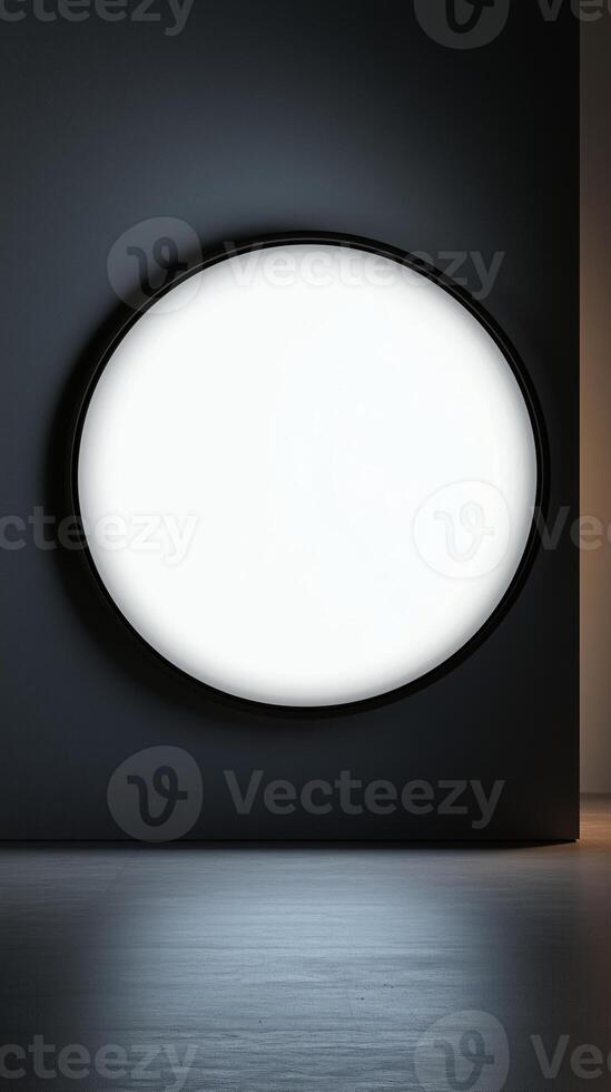Signboard sharp rounded mockup white and black frame for story background photo