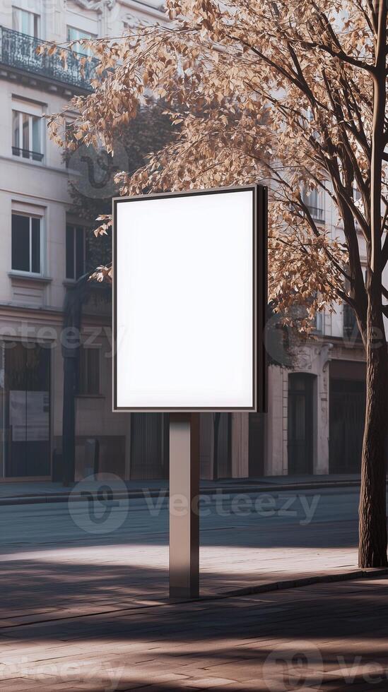 Signboard sharp rounded mockup white and black frame for story background photo