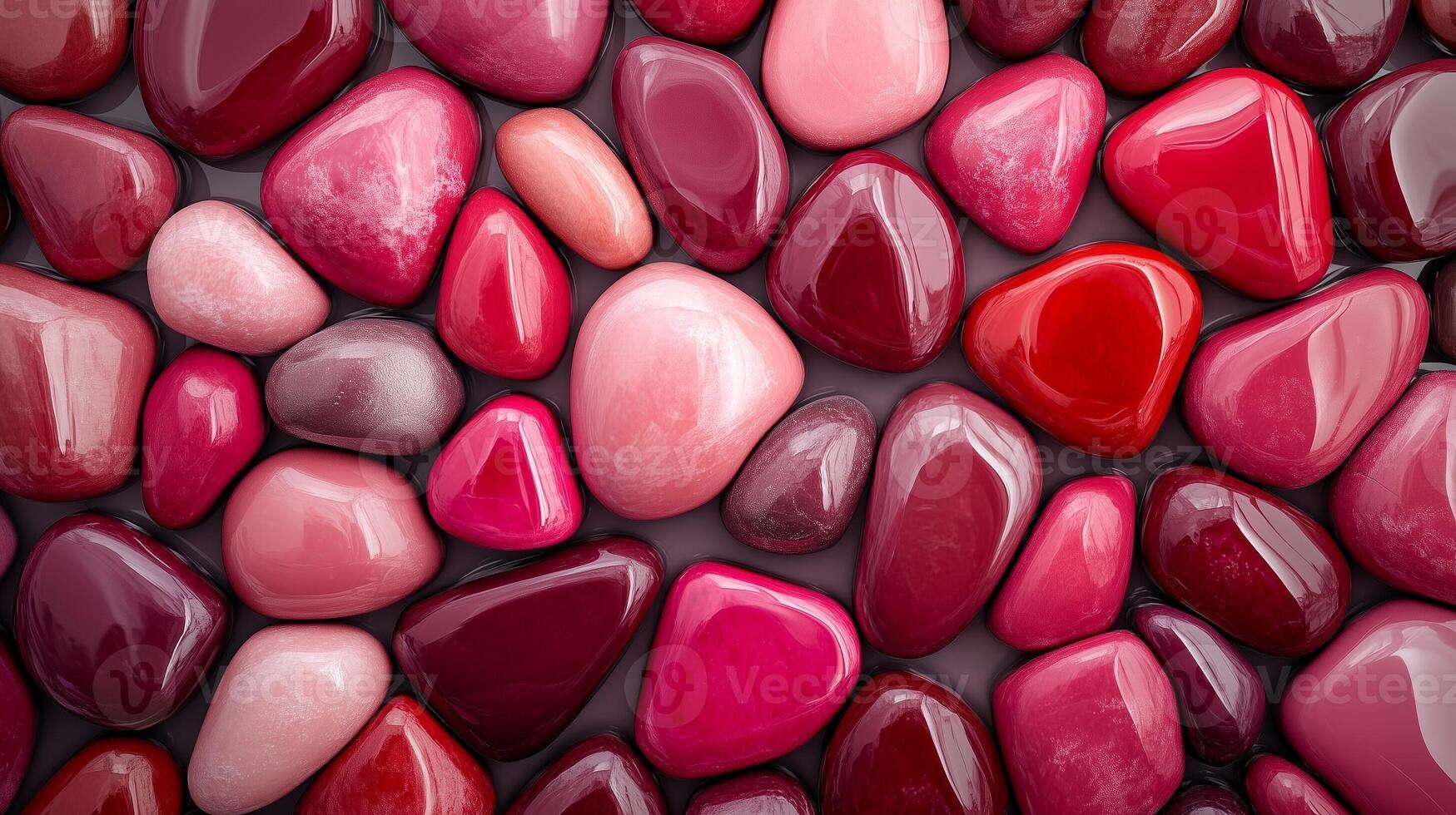 Abstract pattern red gravel stones smooth glossy texture marble polished modern background photo