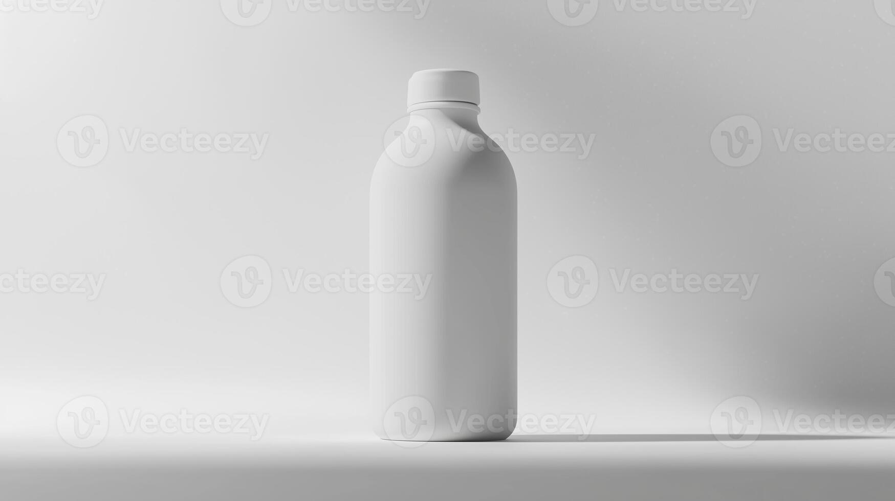 Bottle white matte blank tumbler mockup drink liquid container white background photo