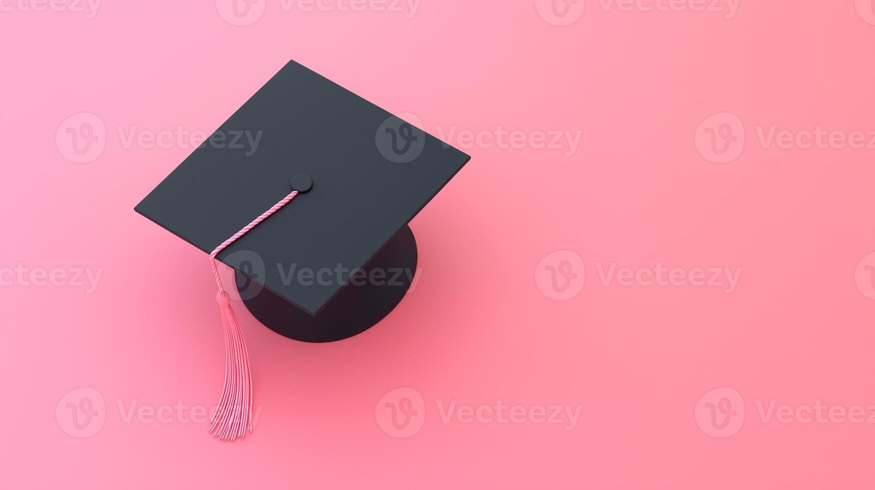 Graduation hat for knowledge achievement intelligence celebration copy space background photo