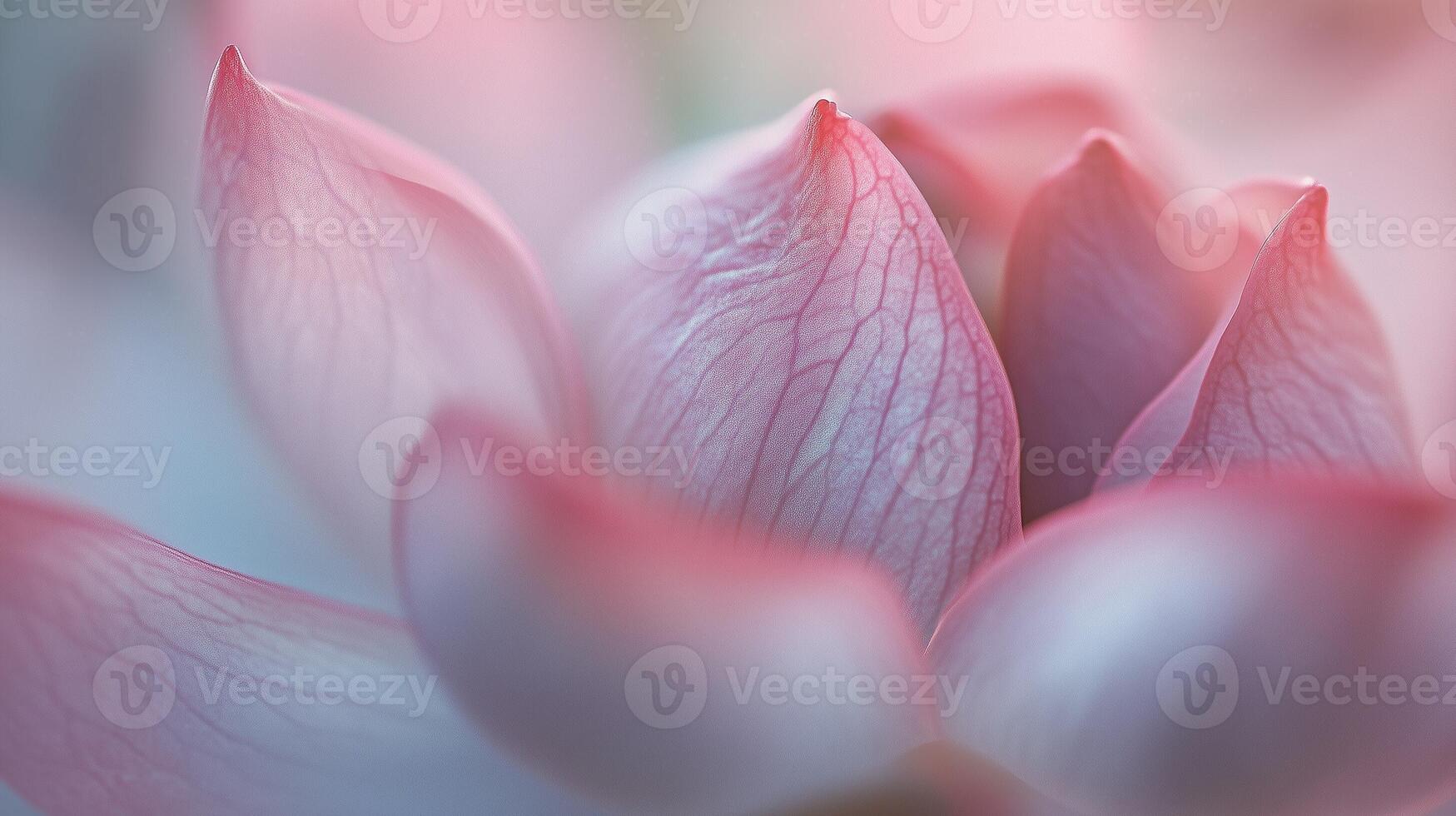 Lotus flower closeup detail blossoming with blurred background photo