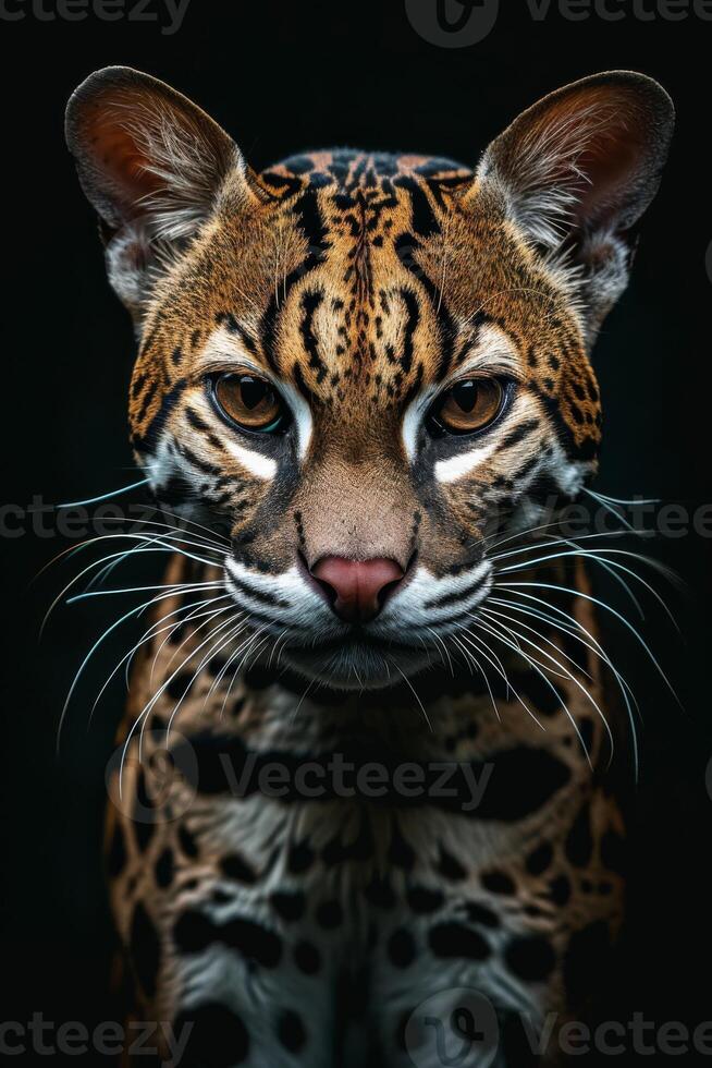 A close up of a cat with big eyes photo