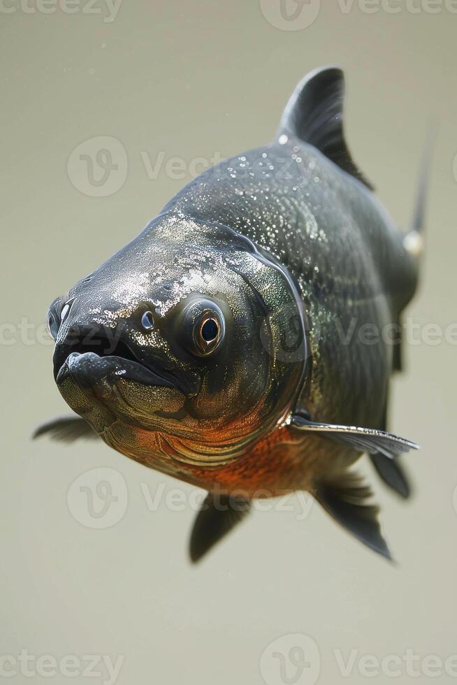 A fish is swimming in the water photo