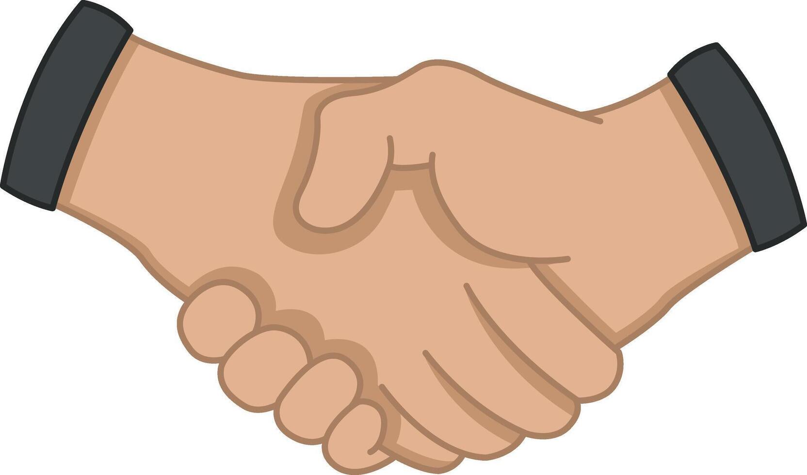 Handshake icon. Business or Friendly Handshake. Cartoon Hand Gesture. illustration vector