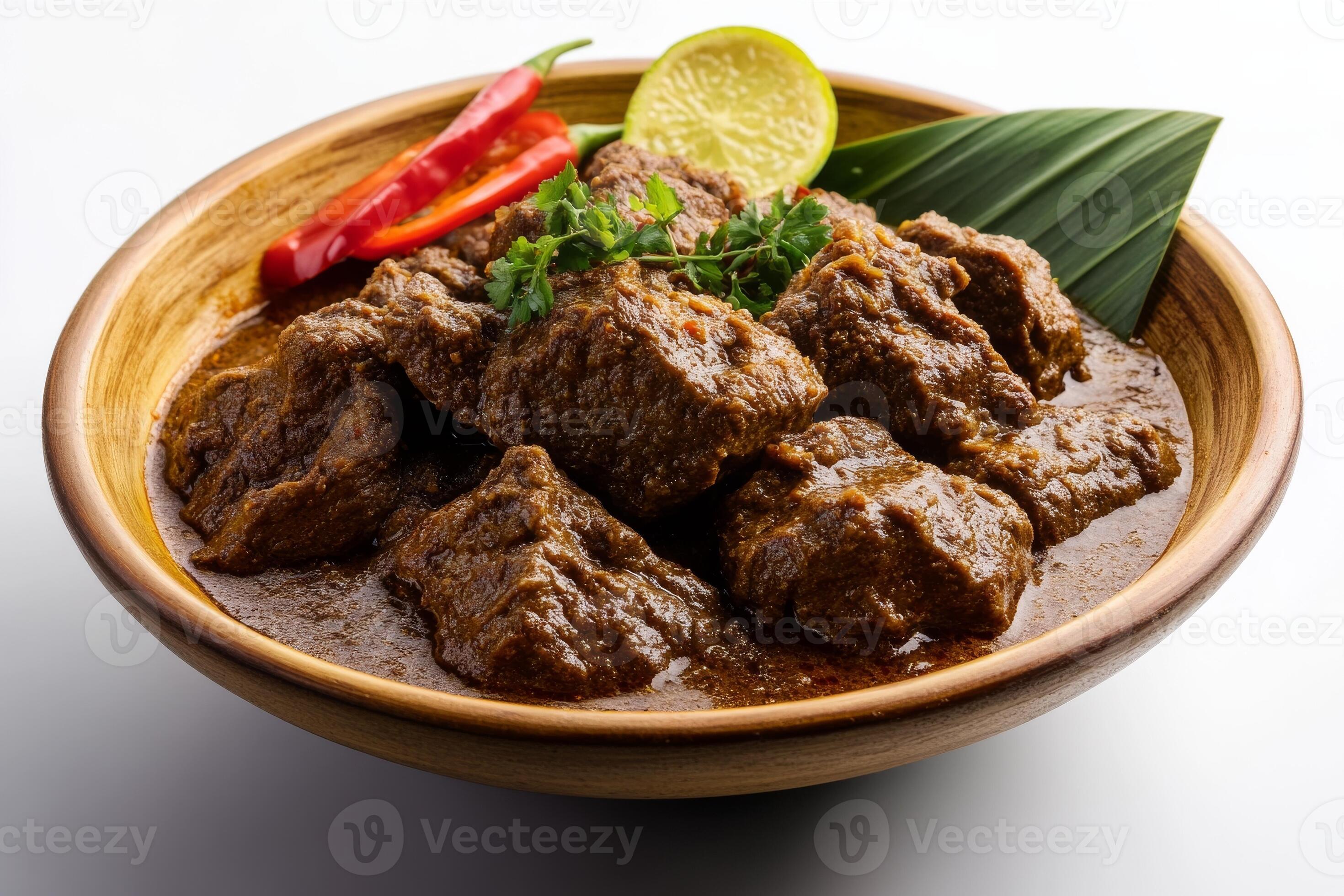 Kangkung beef stew in a wooden bowl 50398218 Stock Photo at Vecteezy