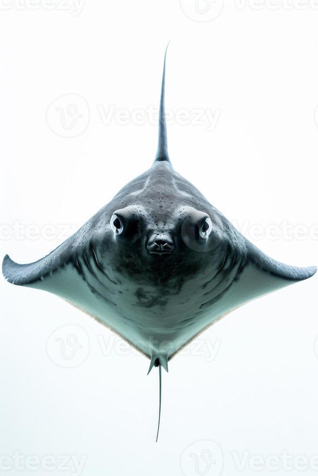 A black and white image of a sting ray photo