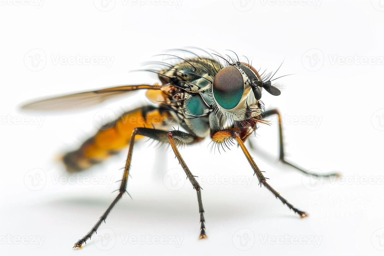A fly with large eyes and long legs photo