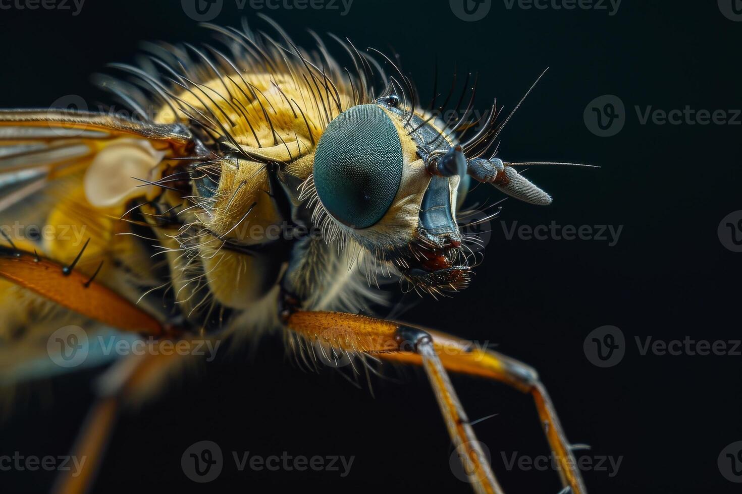 Close up of a fly with large eyes photo