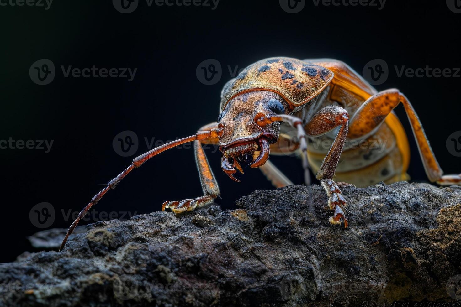 A bug with a long antennae and a long tail photo