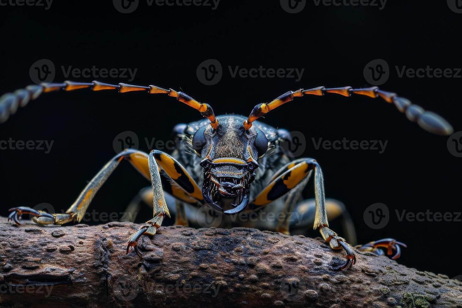 A close up of a bug on a branch photo
