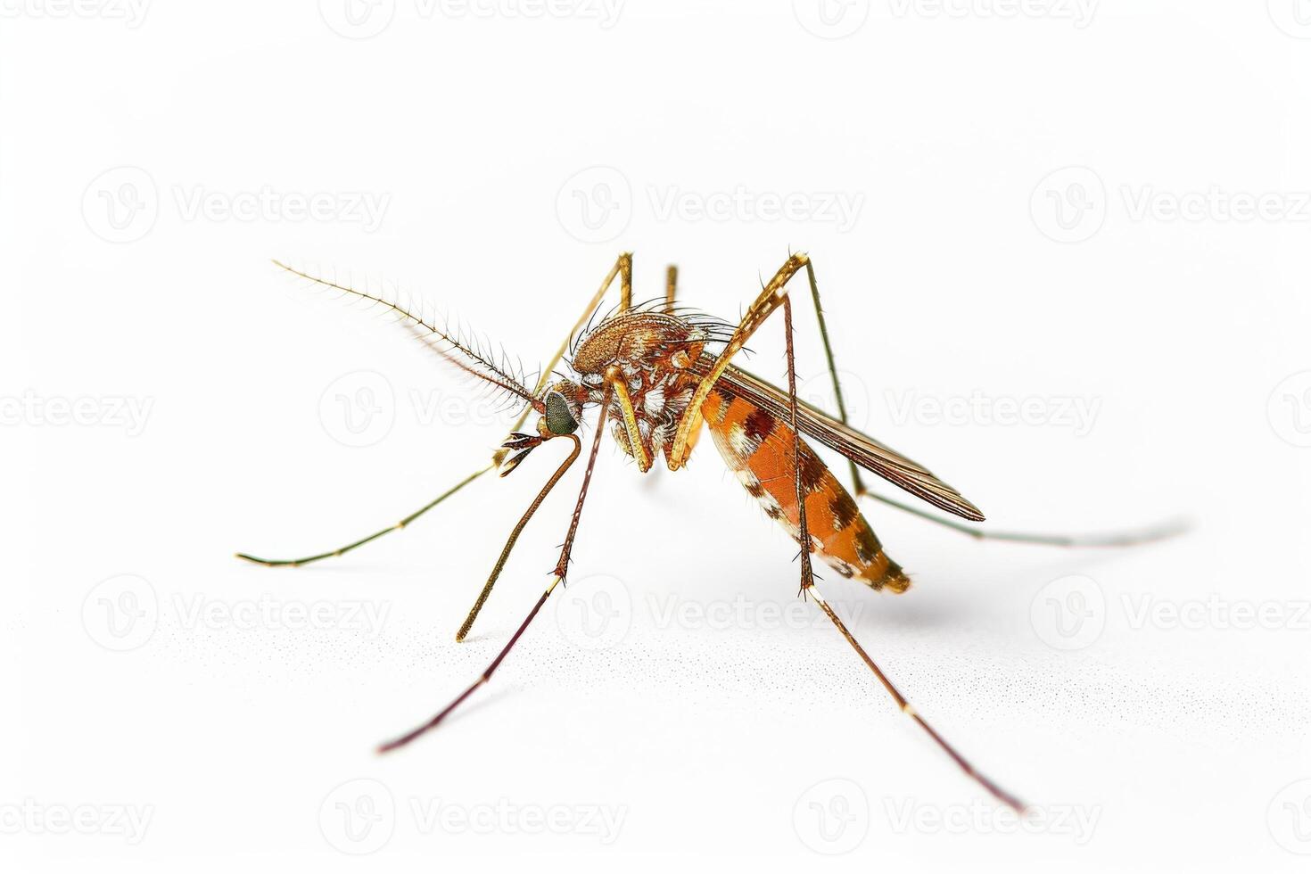 Mosquito on white background photo