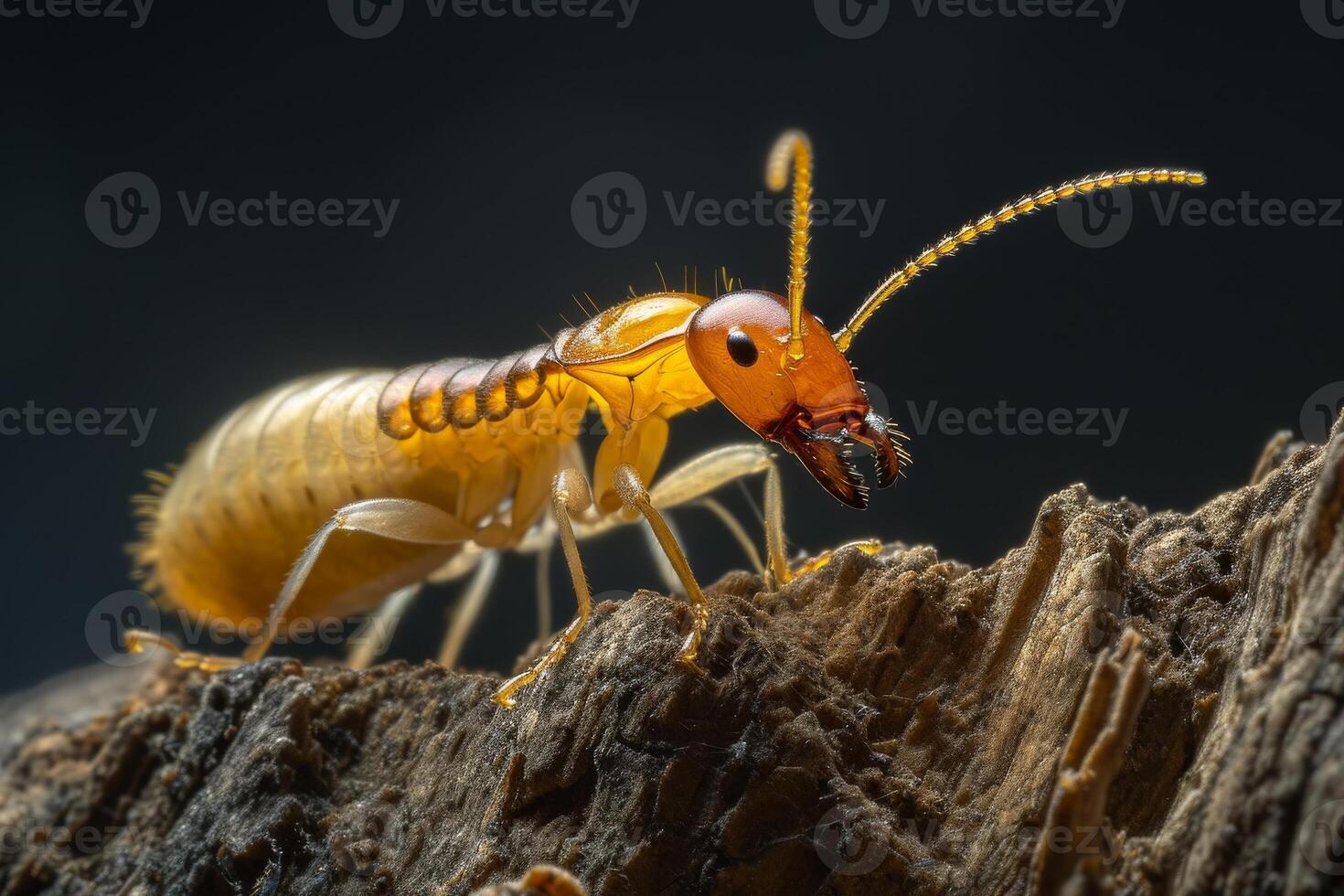 Termite on a log photo