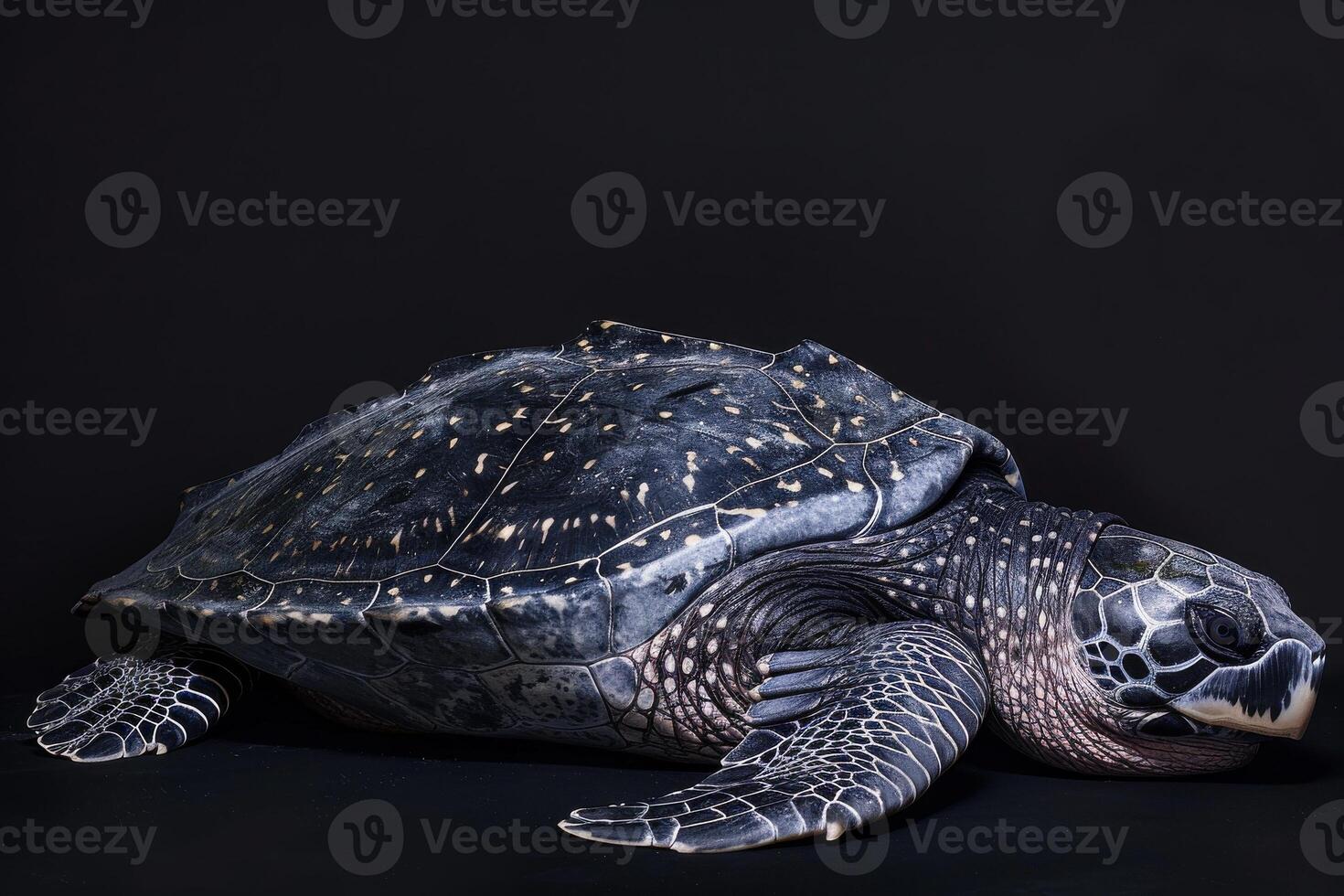 A large turtle with black spots on its shell photo