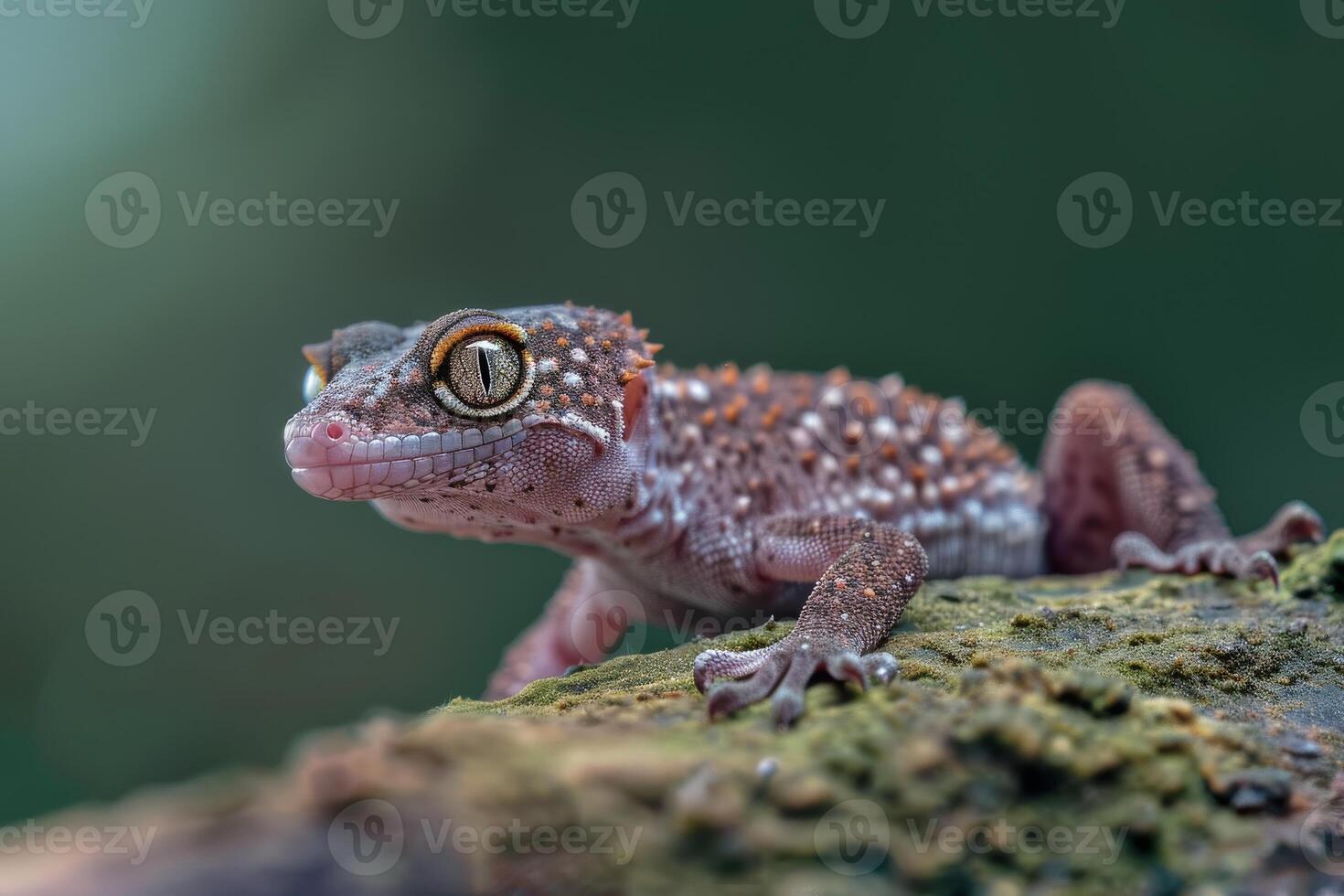 A geckole is sitting on a branch photo