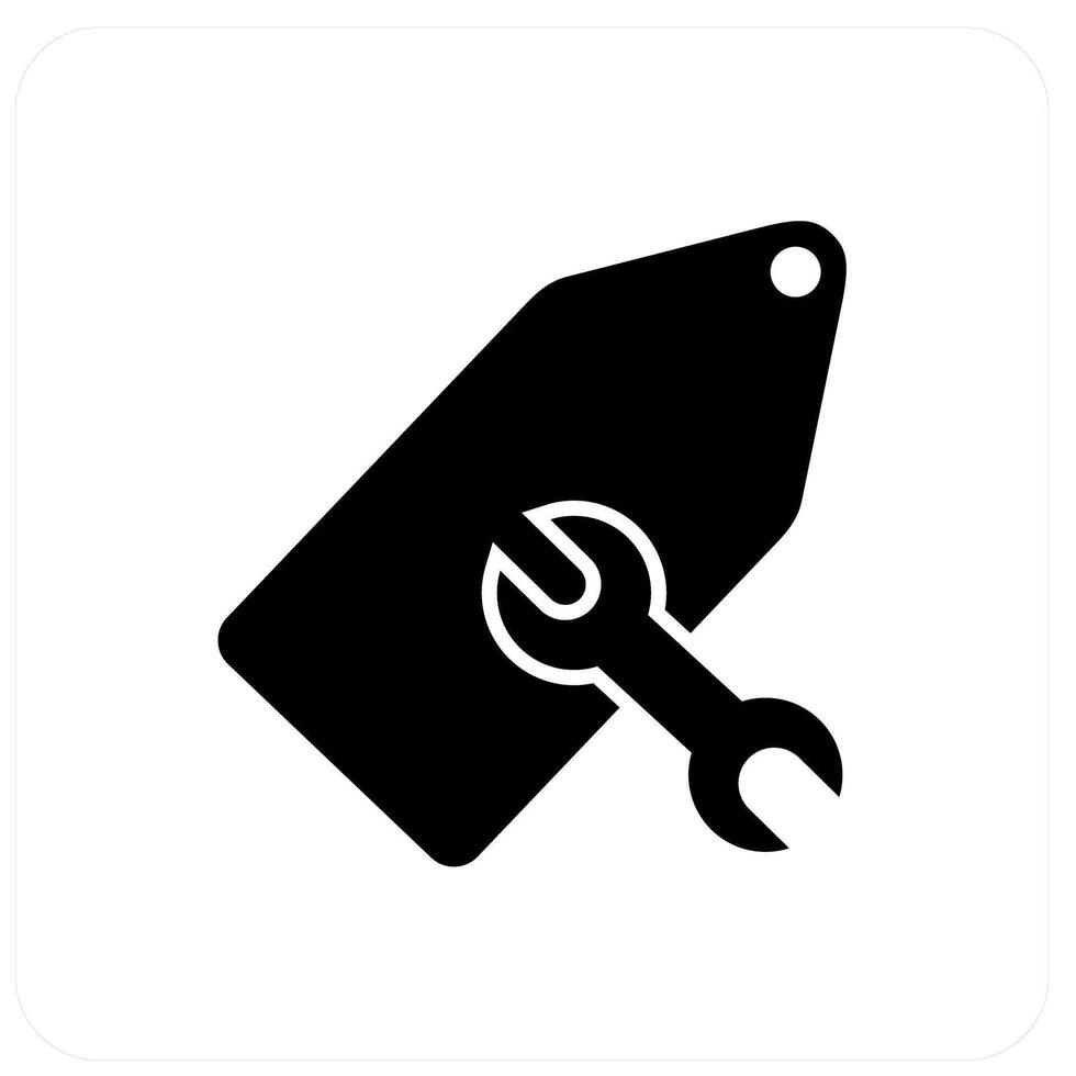 Repair Tag and label icon concept vector
