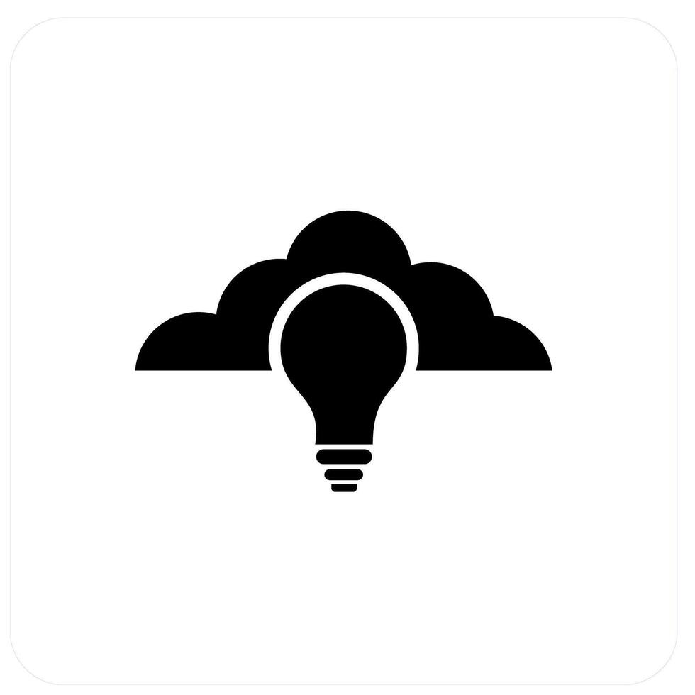 Cloud Idea and idea icon concept vector