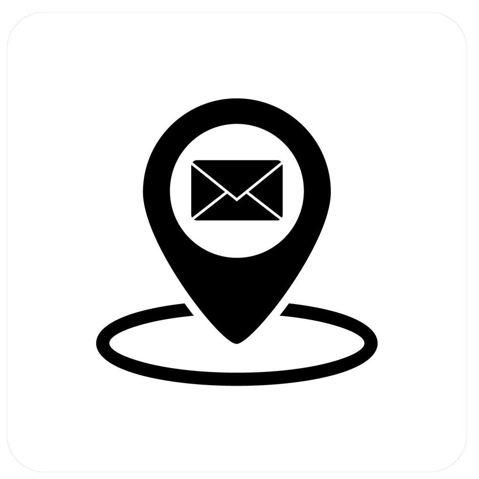 Message Location and pin icon concept vector