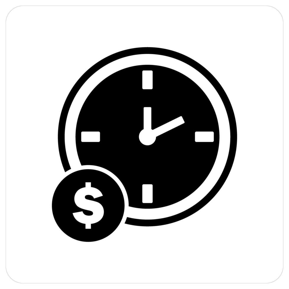 Time Is Money icon concept vector