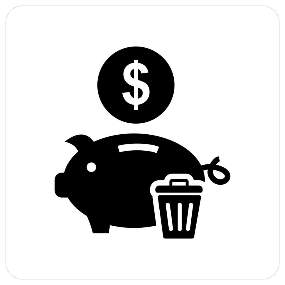 Remove Bank and bank icon concept vector
