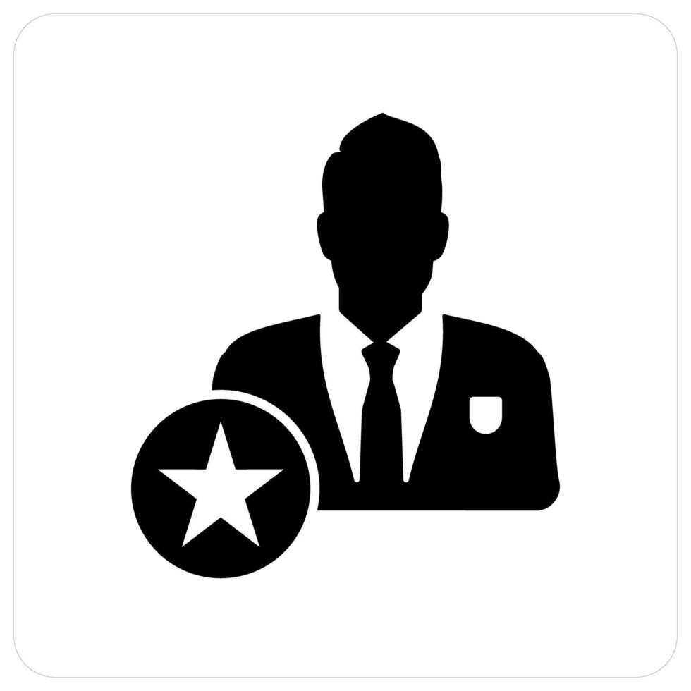 Star Employee and employee icon concept vector