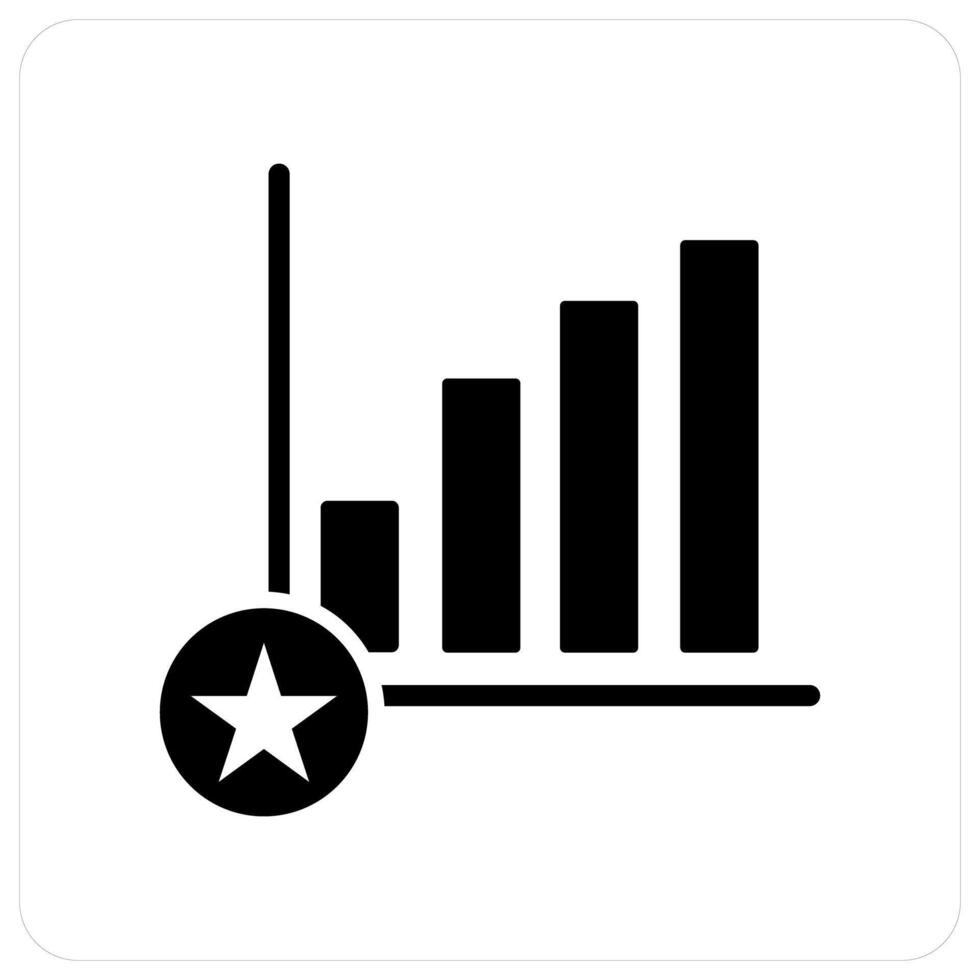 Favorite Graph and graph icon concept vector