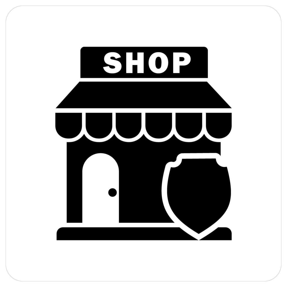 Store Security and shop icon concept vector