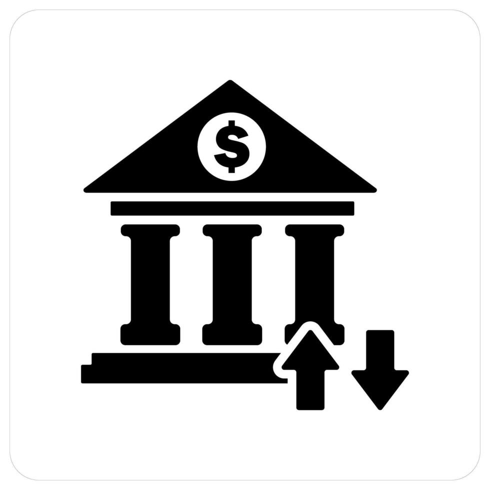 Bank Transaction and bank icon concept vector
