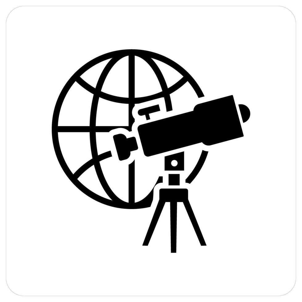 Telescope and spyglass icon concept vector