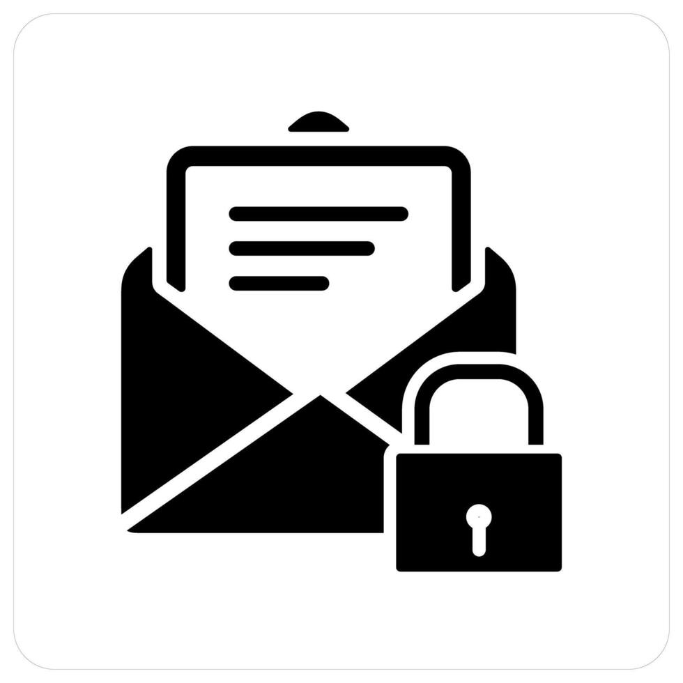 Email Protection and safety icon concept vector