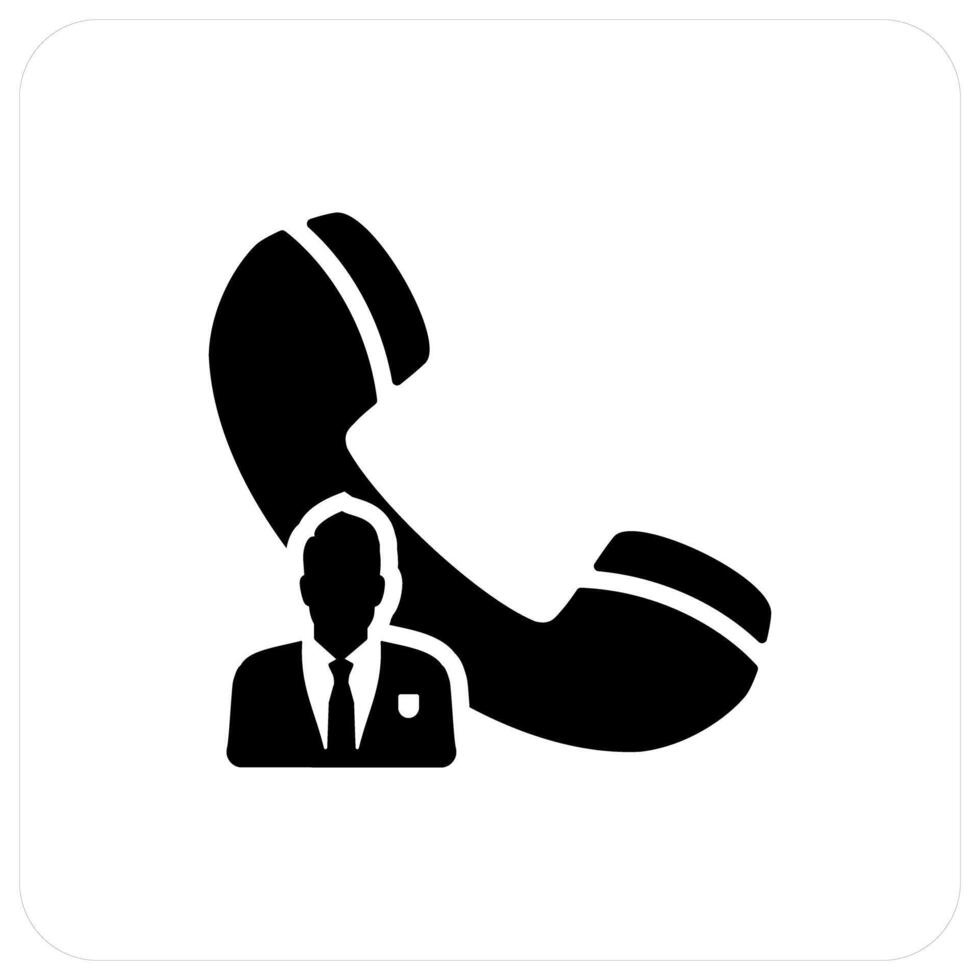 Call Owner and calling icon concept vector